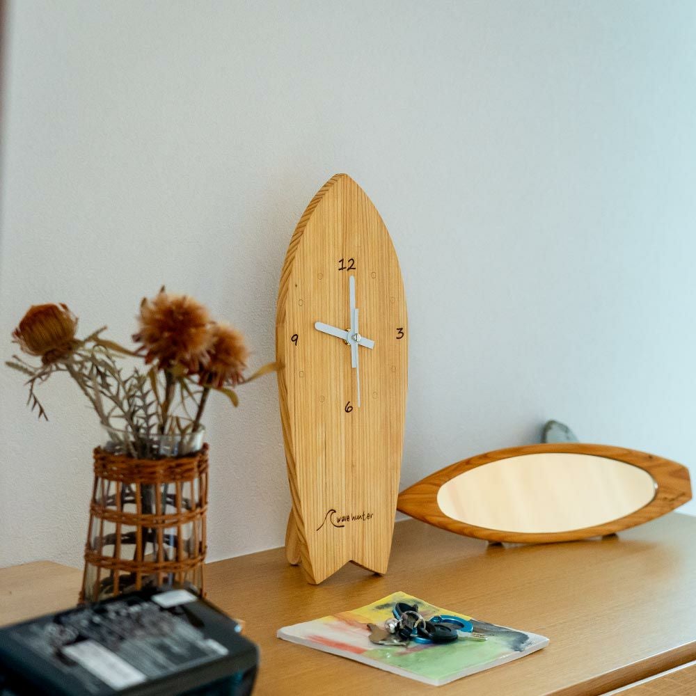 wavehunterオリジナルサーフボード型時計サーフィン木製