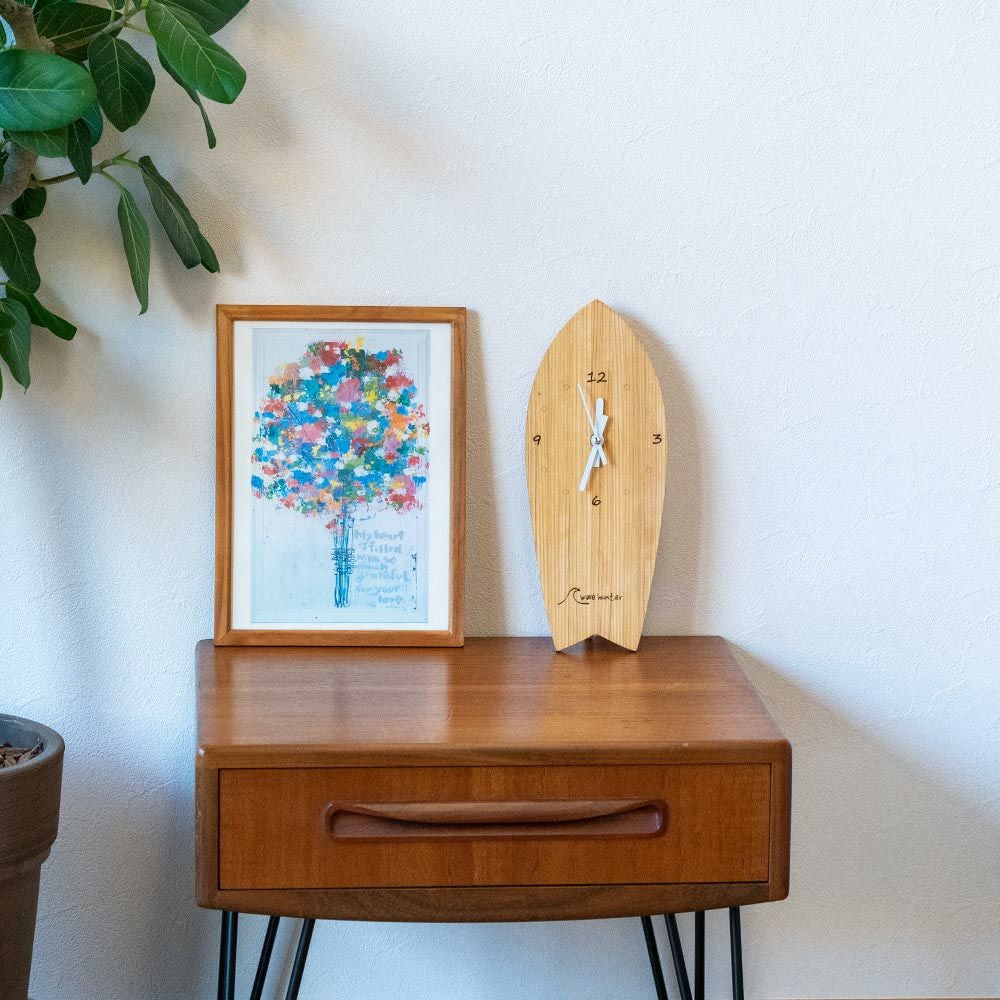 wavehunterオリジナルサーフボード型時計サーフィン木製