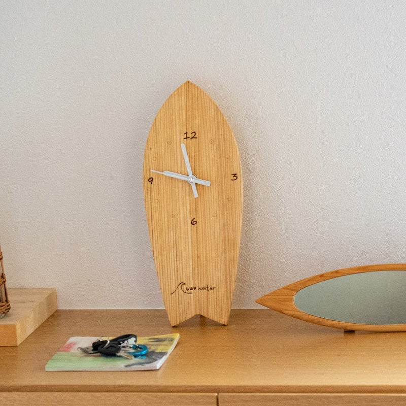 wavehunterオリジナルサーフボード型時計サーフィン木製