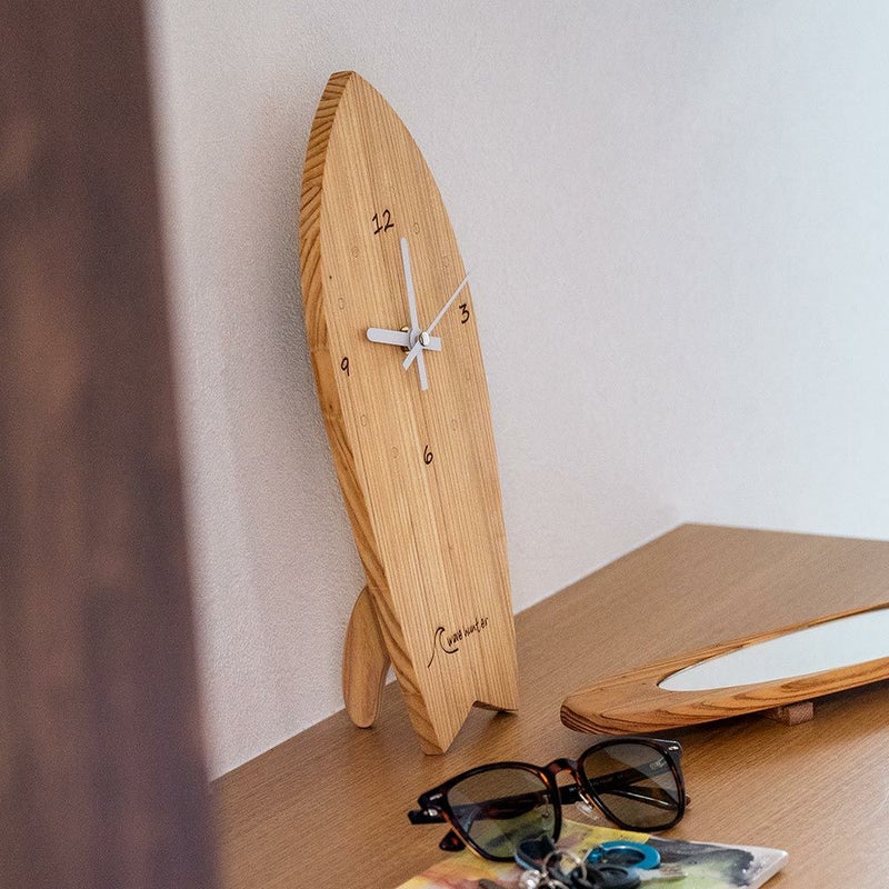 wavehunterオリジナルサーフボード型時計サーフィン木製