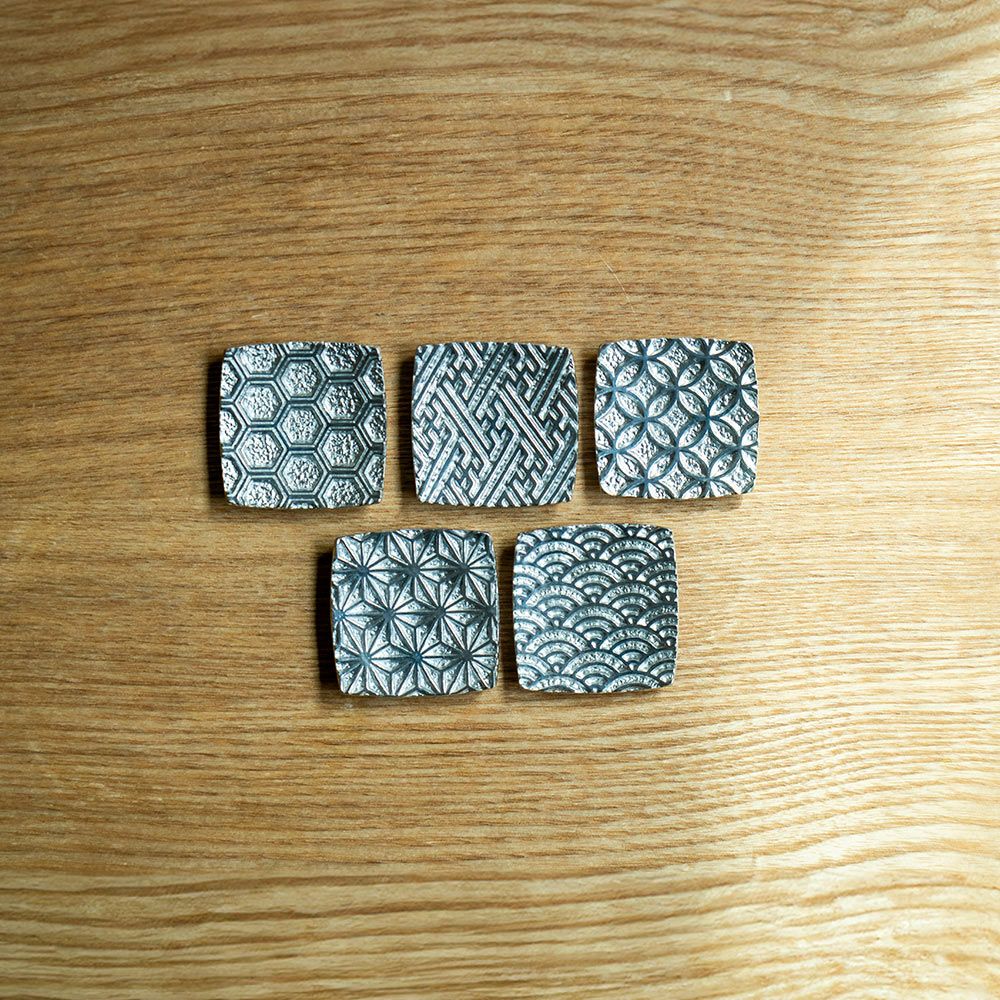 炭谷三郎商店博鳳堂お箸置き吉祥紋様錫七宝亀甲