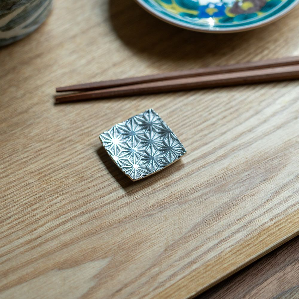 炭谷三郎商店博鳳堂お箸置き吉祥紋様錫七宝亀甲