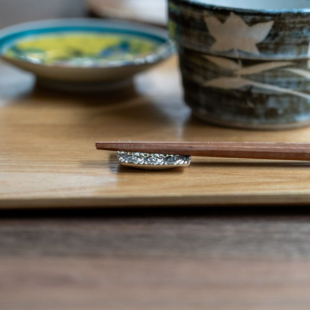 炭谷三郎商店博鳳堂お箸置き吉祥紋様錫七宝亀甲