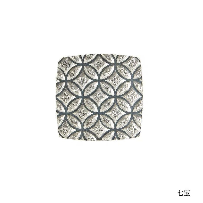 炭谷三郎商店博鳳堂お箸置き吉祥紋様錫七宝亀甲