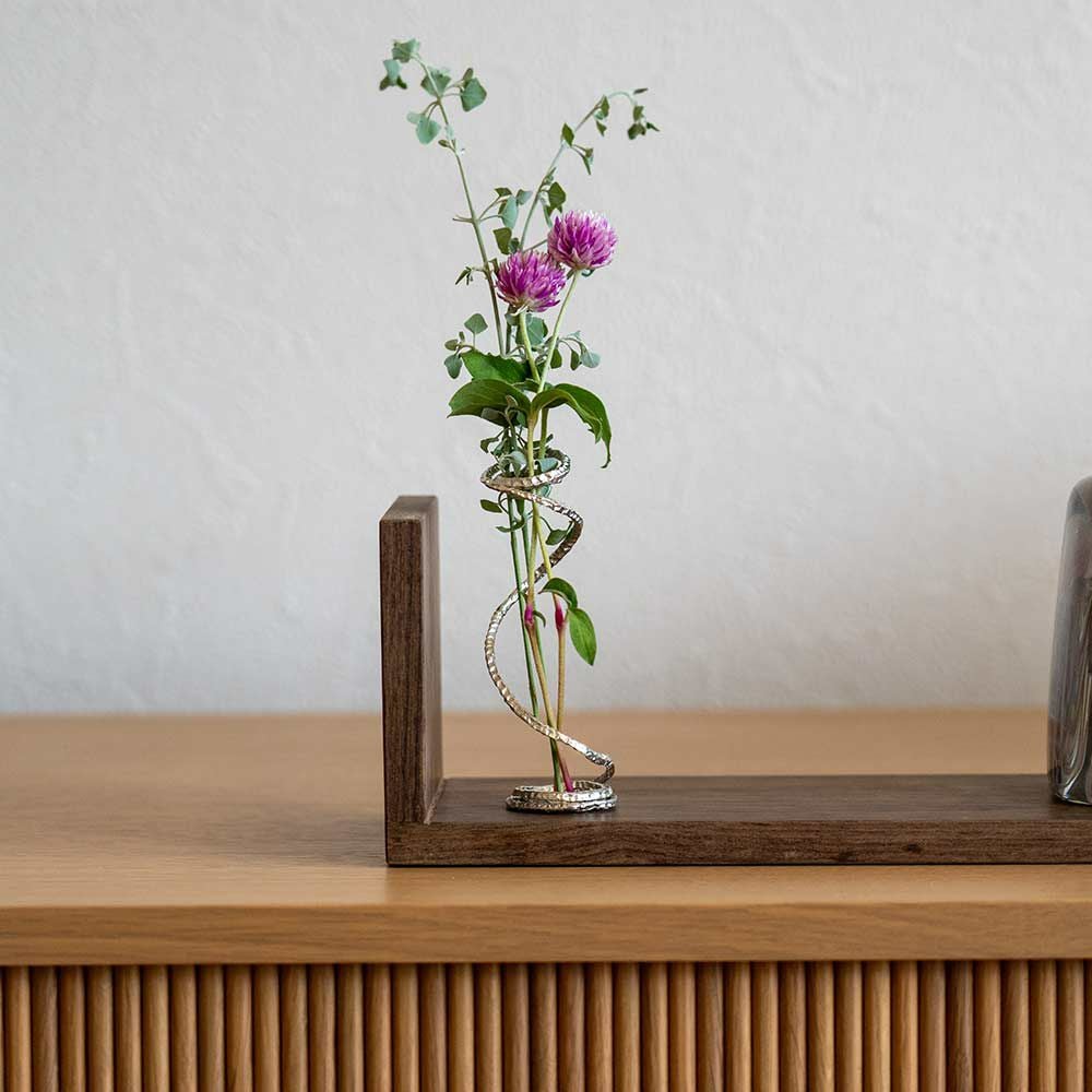 炭谷三郎商店フラワースタンド錫抗菌お花生花花器ドライフラワー花瓶