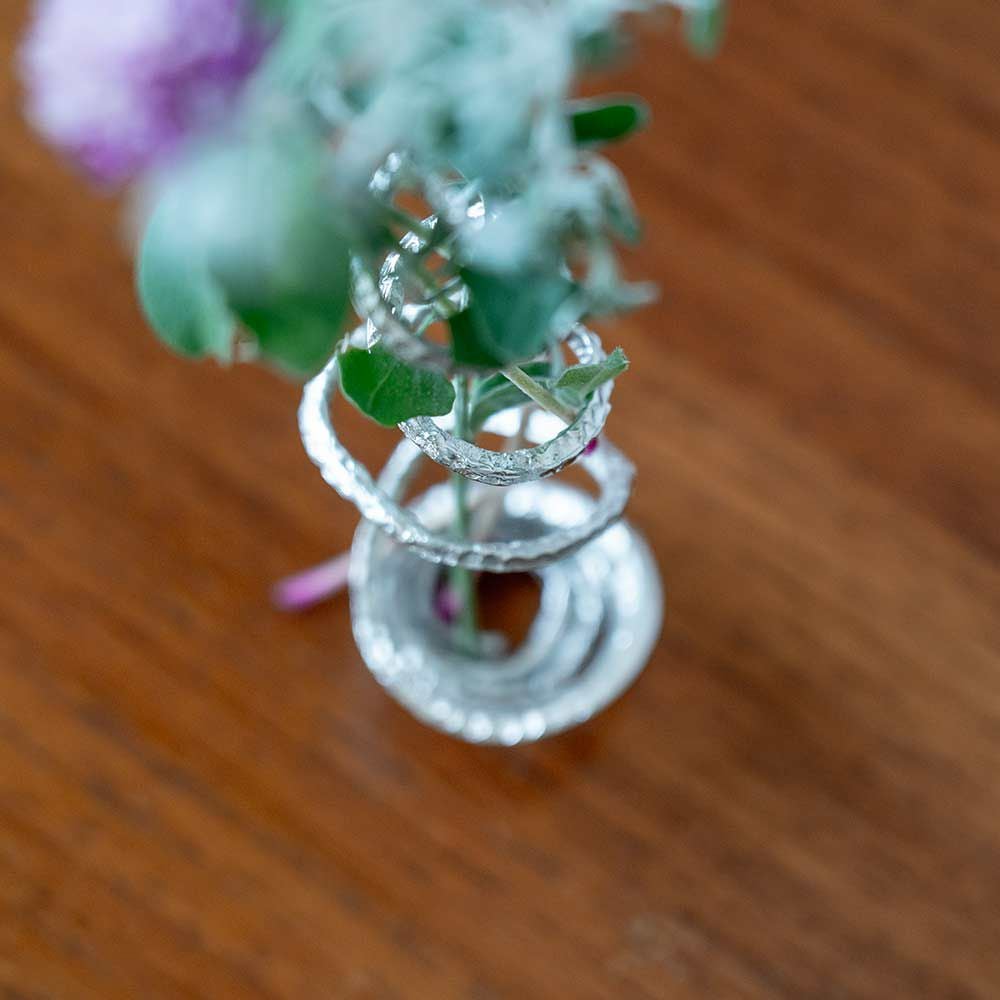 炭谷三郎商店フラワースタンド錫抗菌お花生花花器ドライフラワー花瓶