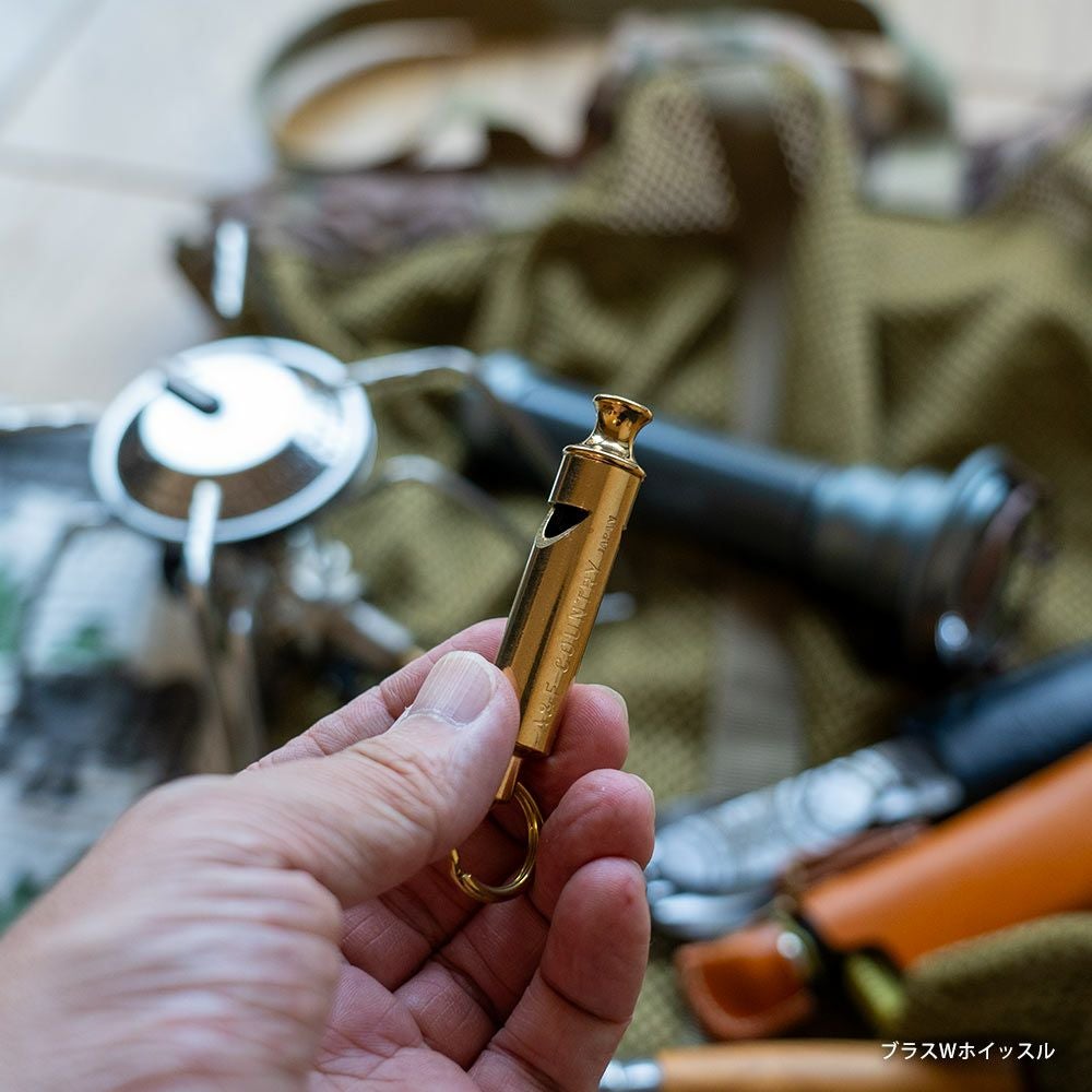 A&Fブラスホイッスルエイアンドエフ真鍮製災害防災登山4548732939985