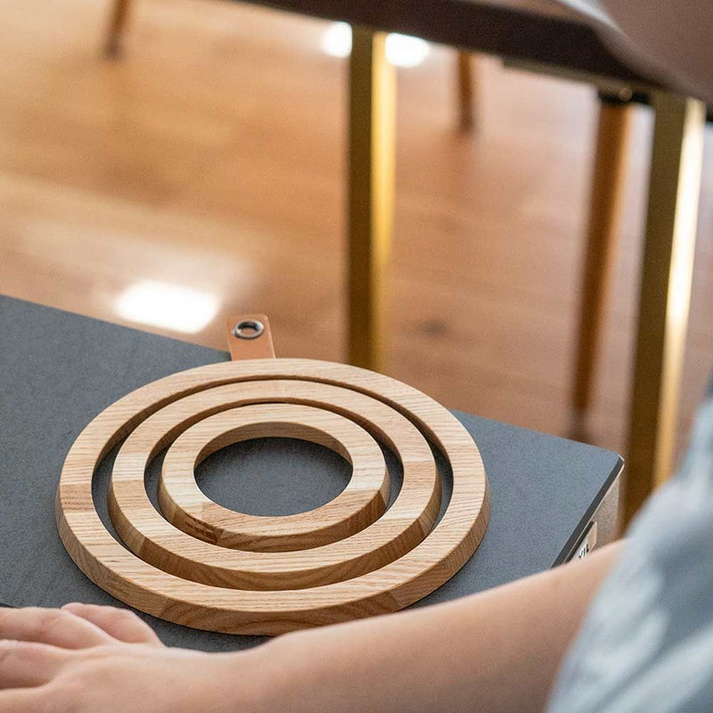 Ringspotcoasterササキ工芸鍋敷きコースター木製旭川3枚セット