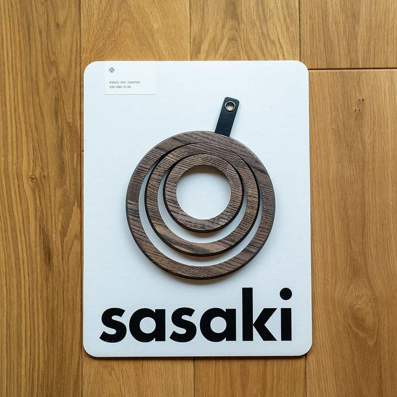 Ringspotcoasterササキ工芸鍋敷きコースター木製旭川3枚セット