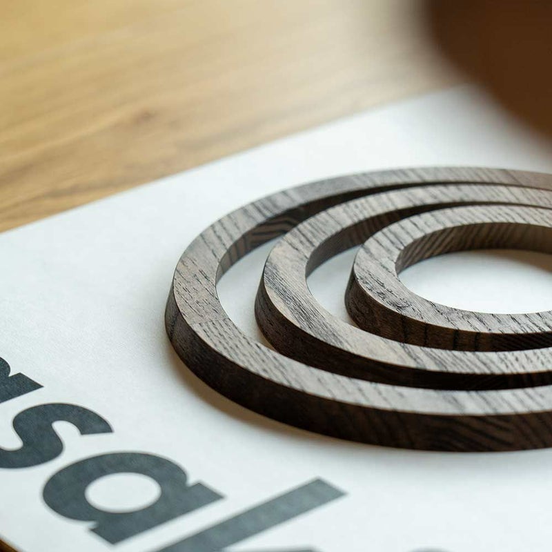 Ringspotcoasterササキ工芸鍋敷きコースター木製旭川3枚セット