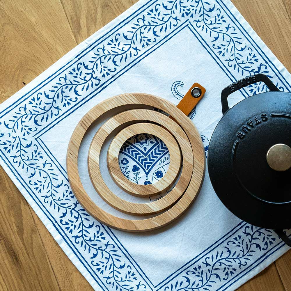 Ringspotcoasterササキ工芸鍋敷きコースター木製旭川3枚セット