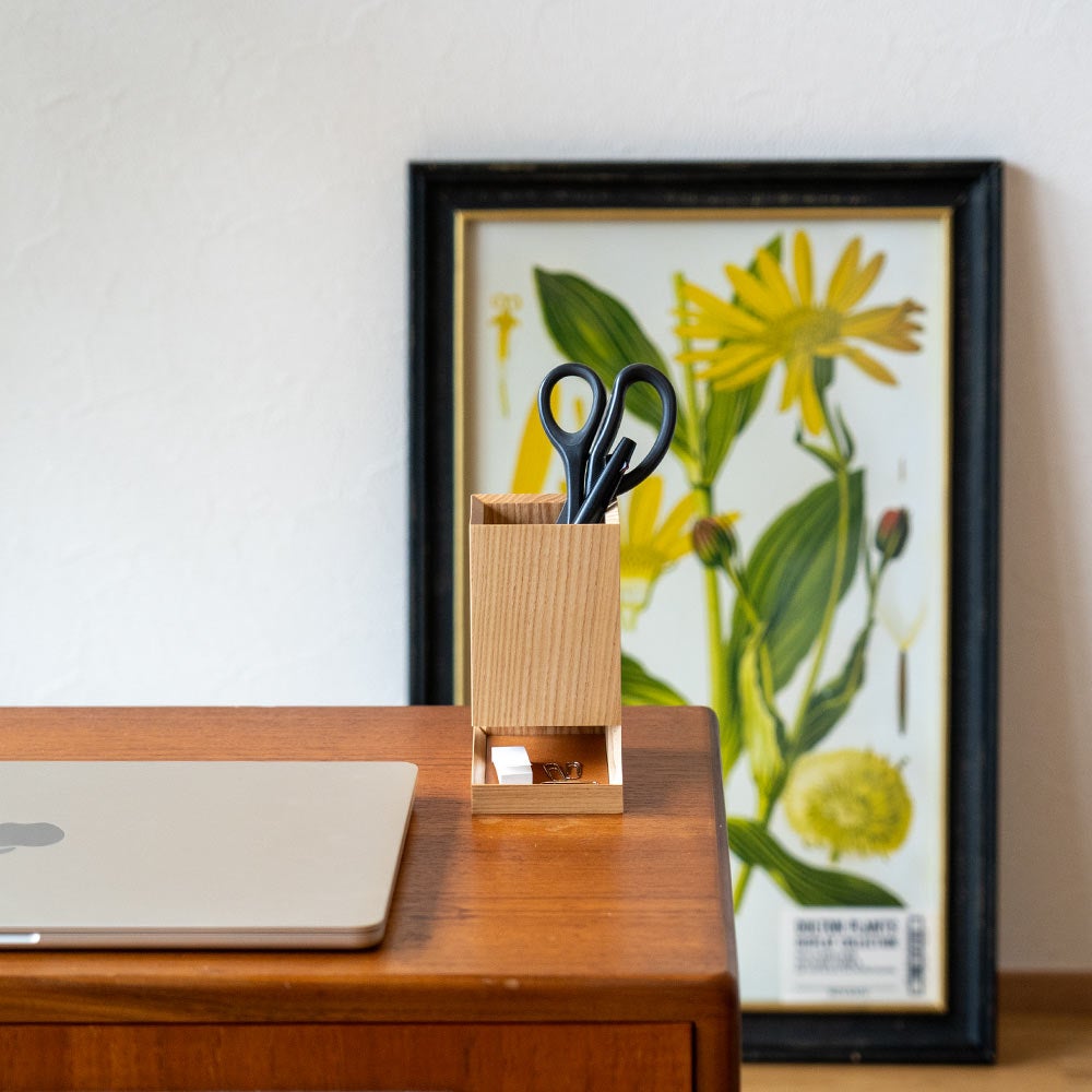 Duplexpenholderレギュラーサイズササキ工芸ペンホルダーペン立て木製デスクオーガナイザー