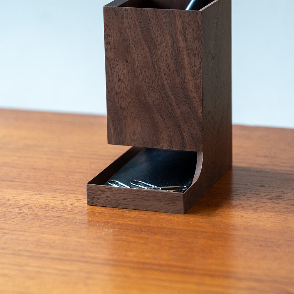 Duplexpenholderレギュラーサイズササキ工芸ペンホルダーペン立て木製デスクオーガナイザー