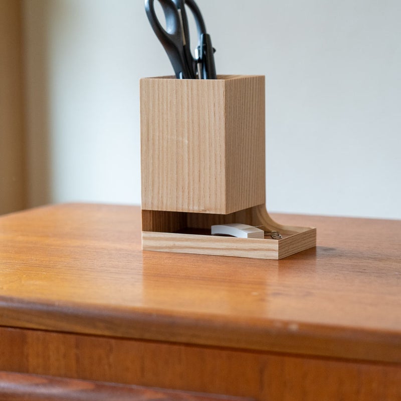 Duplexpenholderレギュラーサイズササキ工芸ペンホルダーペン立て木製デスクオーガナイザー