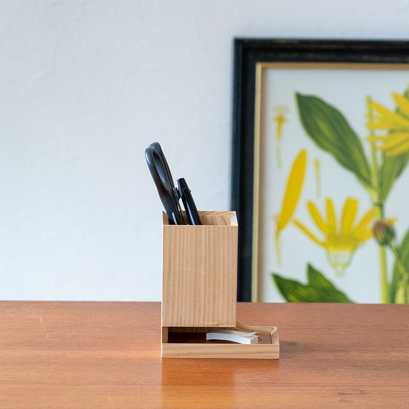 Duplexpenholderレギュラーサイズササキ工芸ペンホルダーペン立て木製デスクオーガナイザー