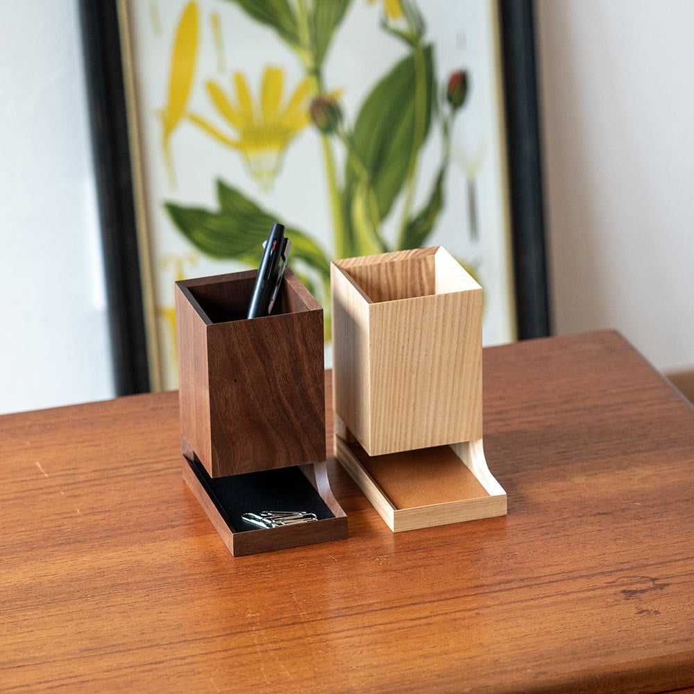 Duplexpenholderレギュラーサイズササキ工芸ペンホルダーペン立て木製デスクオーガナイザー