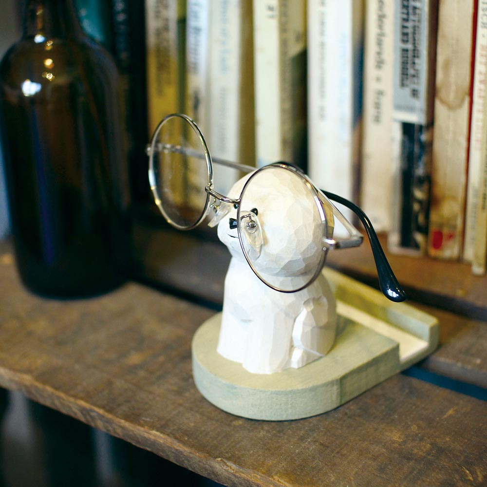 キシマFikaフィーカスマホスタンド動物木彫り木製卓上デスク雑貨ギフト