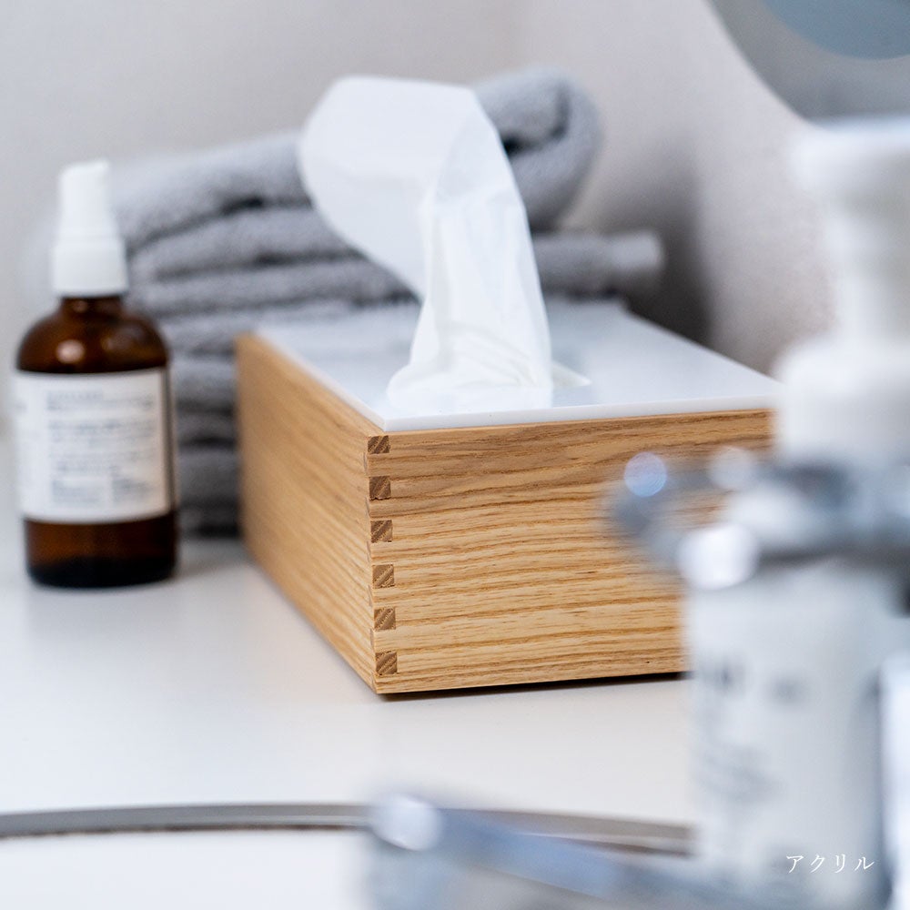 GAKUNANタモ材ティッシュケース岳南木工静岡