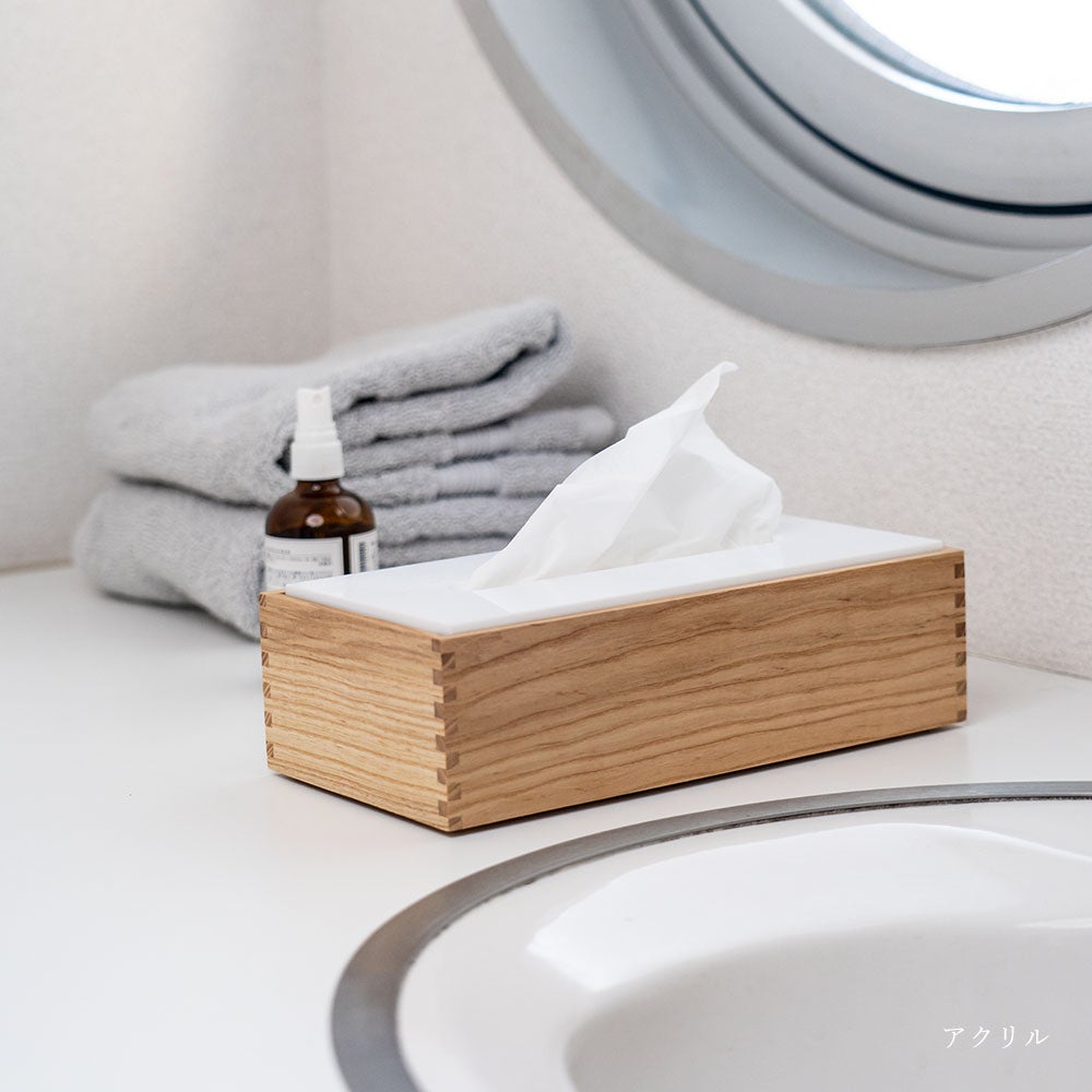 GAKUNANタモ材ティッシュケース岳南木工静岡