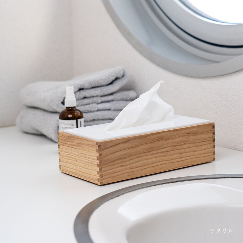 GAKUNANタモ材ティッシュケース岳南木工静岡